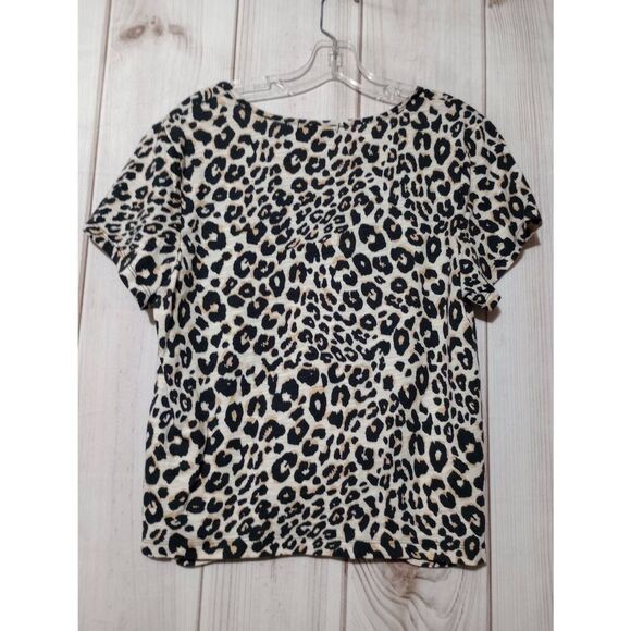 Sanctuary Shirt Ladies Extra Large Cheetah Print Short Sleeve Mob Wife - Picture 2 of 7